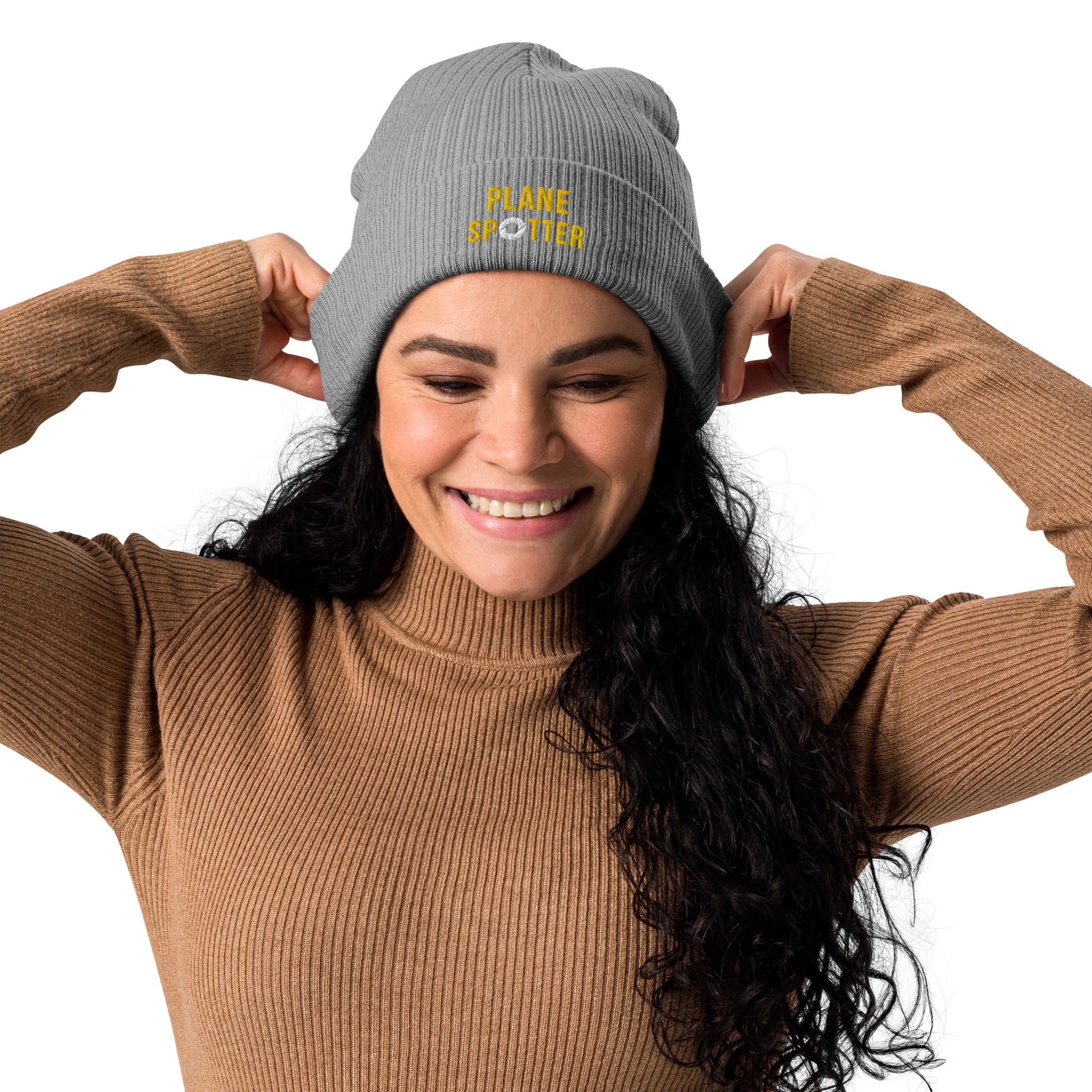 Plane Spotter Organic Ribbed Beanie