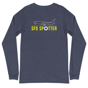 SFO Airplane Spotting Adult Unisex Long-Sleeve T-shirt