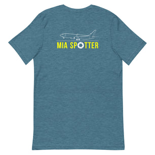 MIA Airplane Spotting Adult Unisex Short Sleeve T-shirt